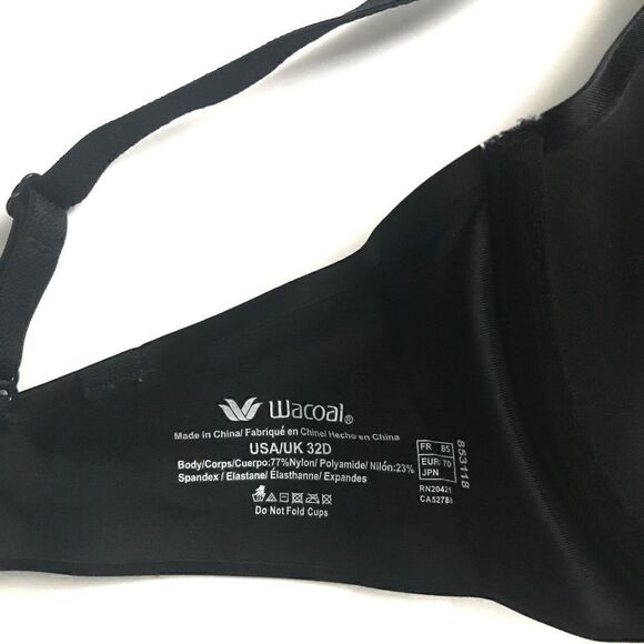 Wacoal Black Bra w/Adjustable Convertible Straps - Picture 3 of 11